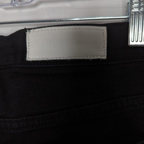 ReDone Black High Rise Ankle Crop Jeans Button Fly Size 30 - Picture 6 of 9